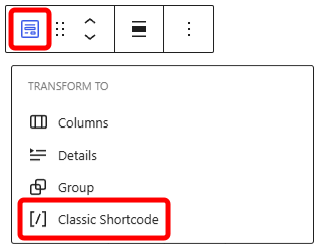 Convert the WooCommerce Checkout block to Classic Shortcode