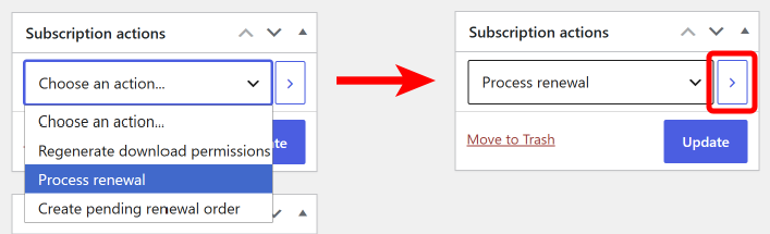 Process subscription renewal in WooCommerce